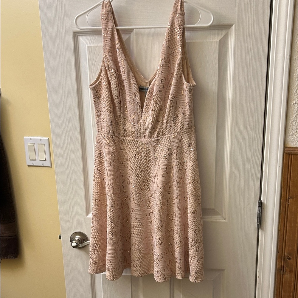 Bailey Blue Pink Sequin Mini Dress